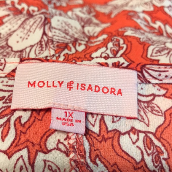 Molly & Isadora Print Pull-Over Blouse With Attached Belt - Picture 4 of 6